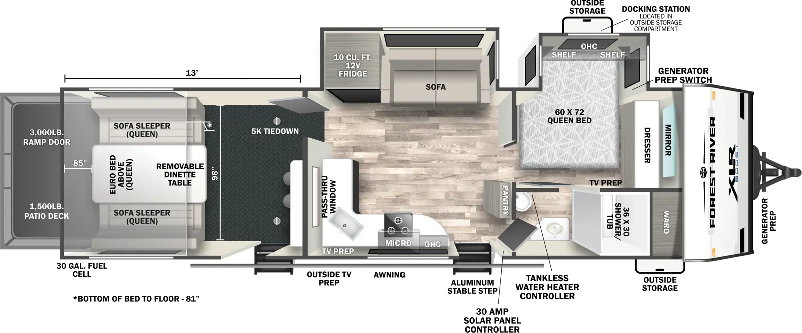 Xlr Boost 3113BX Floorplan